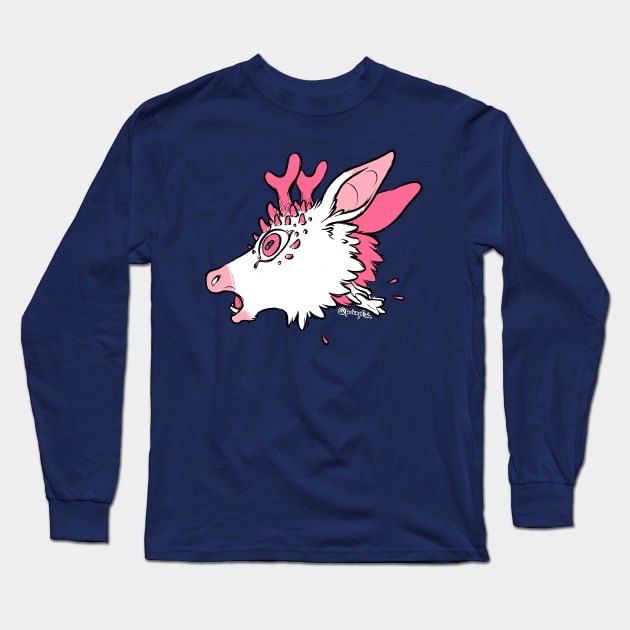 Demon Deer Long Sleeve T-Shirt by EricaFeldArt